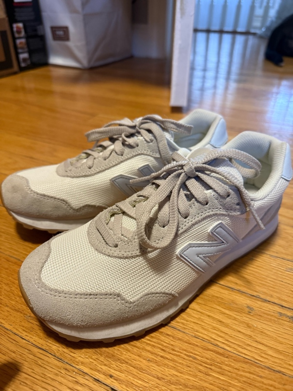 New Balance Neutral Beige Lace-Up Sneakers